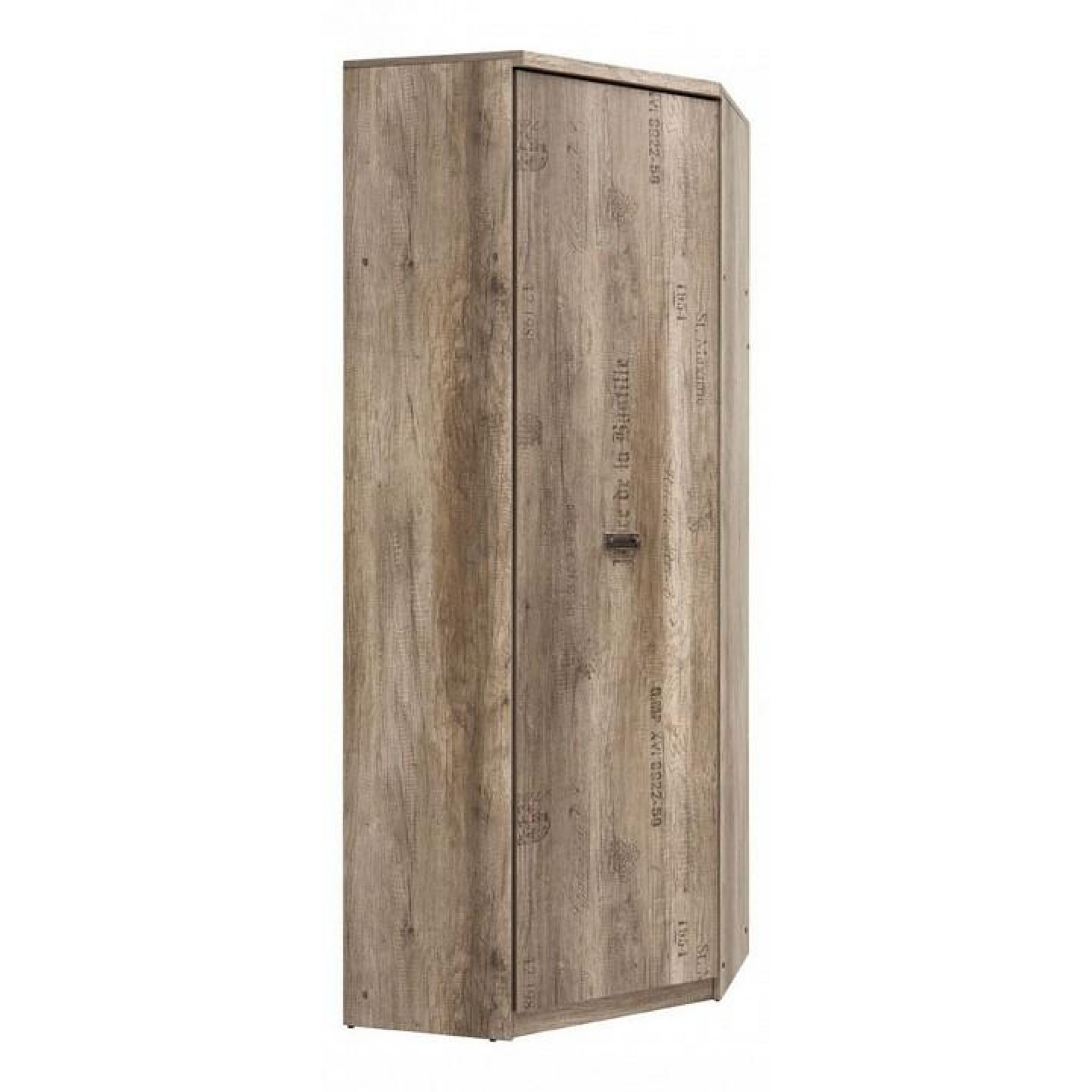 Шкаф платяной Малькольм SZFN 1D древесина коричневая светлая дуб 740x740x2170(BRW_70002317)