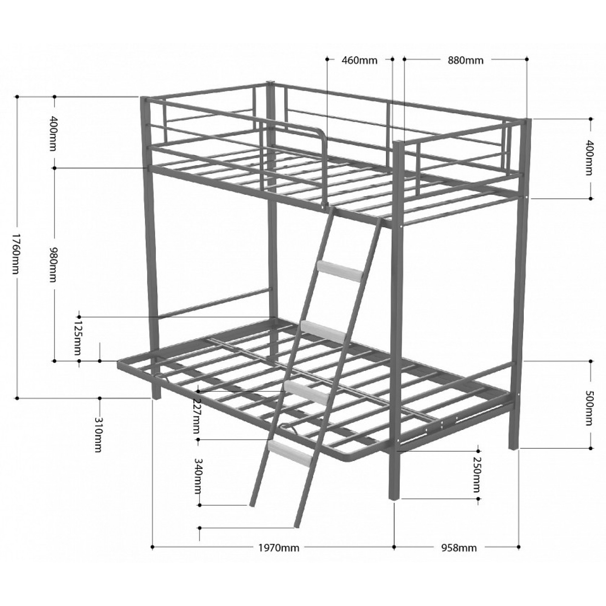 Кровать двухъярусная Дакар 2    FSN_4s-dak2_vs-vat-1014