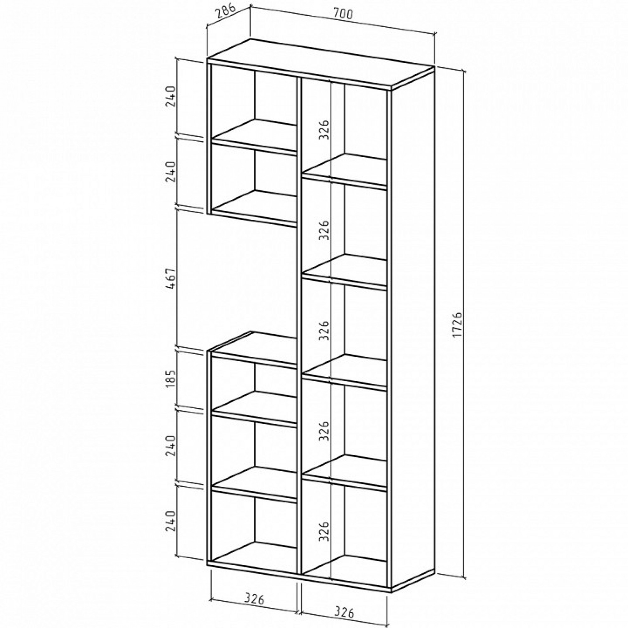 Стеллаж Феликс-2    MAS_FKS-2-DS