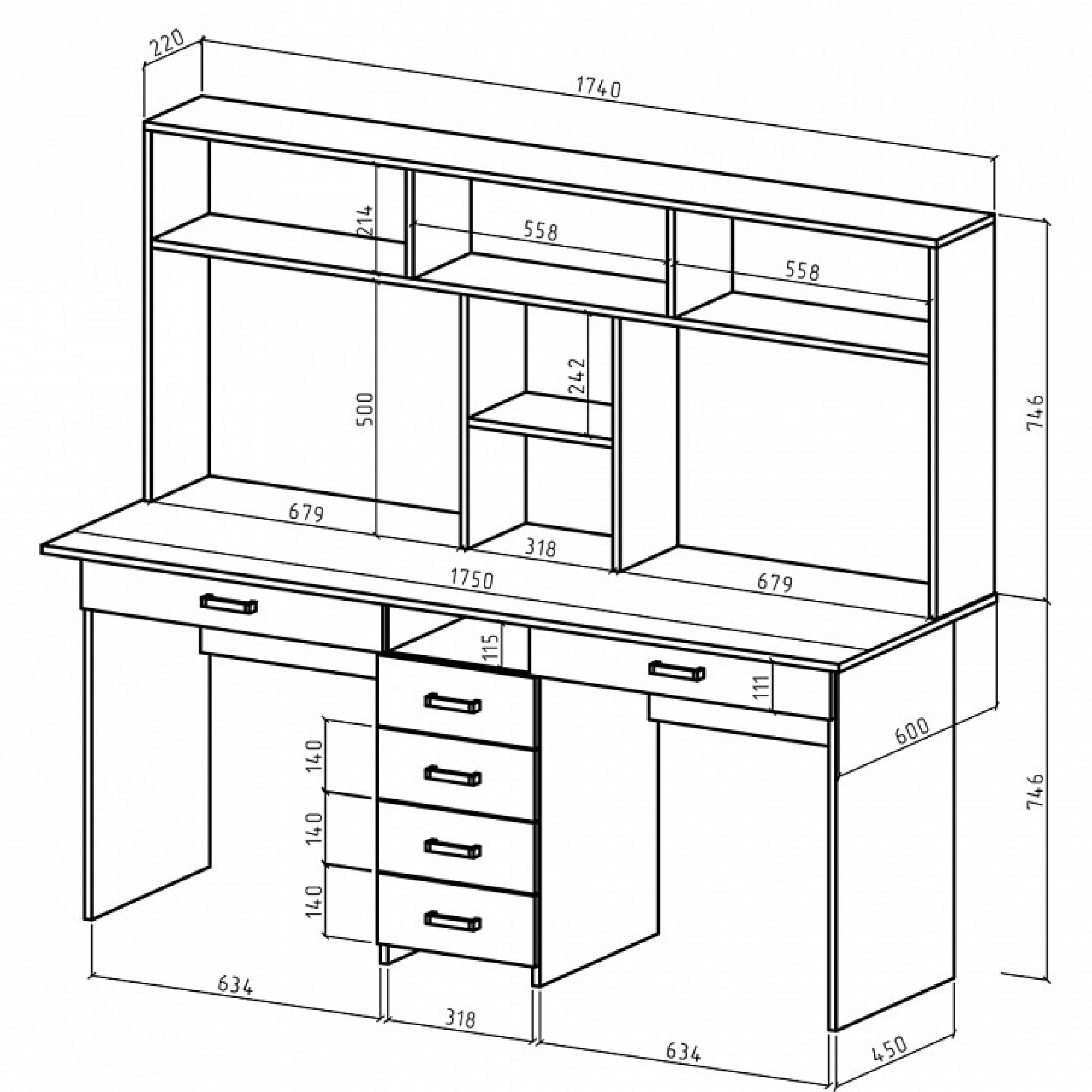 Стол компьютерный Лайт-11Я СН    MAS_PSLT-11YA-SN-DS