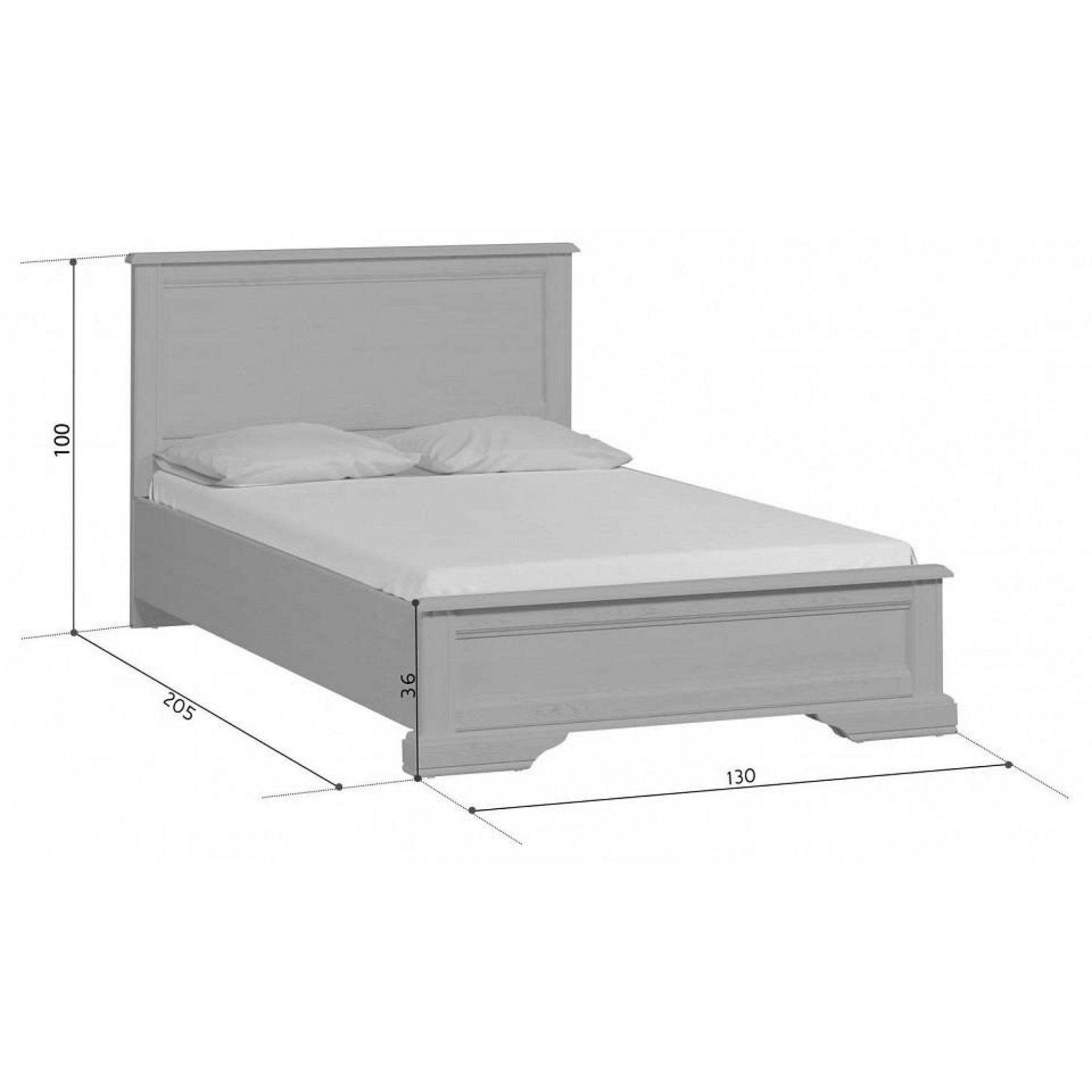 Кровать полутораспальная Stylius LOZ120х200    BRW_UT-70040871