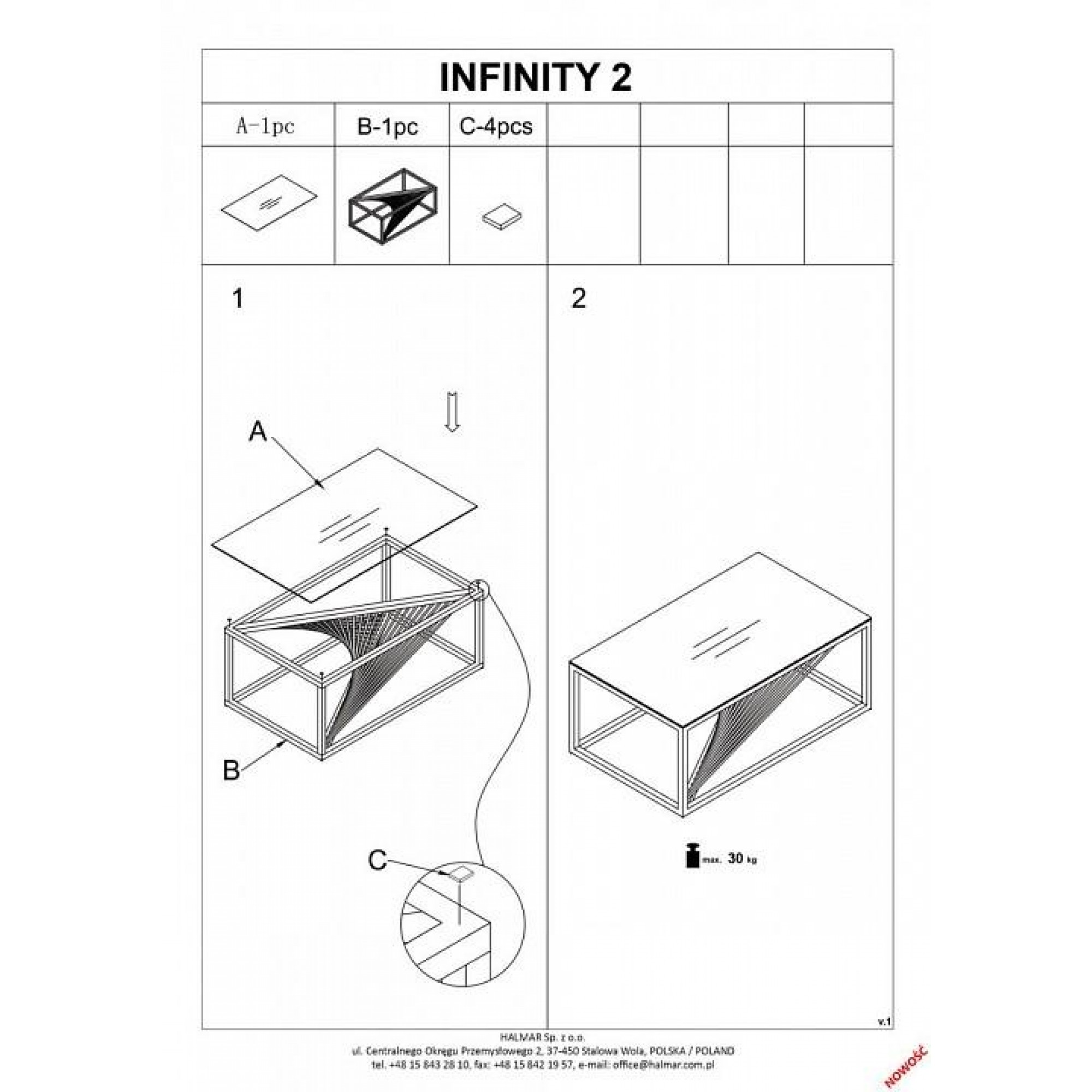 Стол журнальный Infinity V-CH-INFINITY_2-LAW