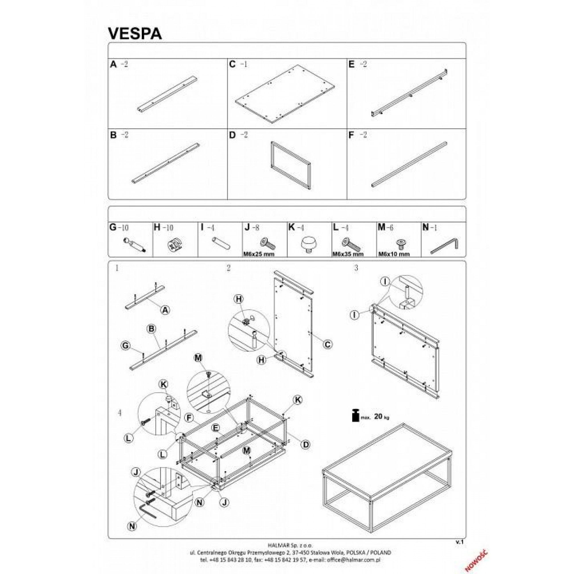 Стол журнальный Vespa V-CH-VESPA-LAW