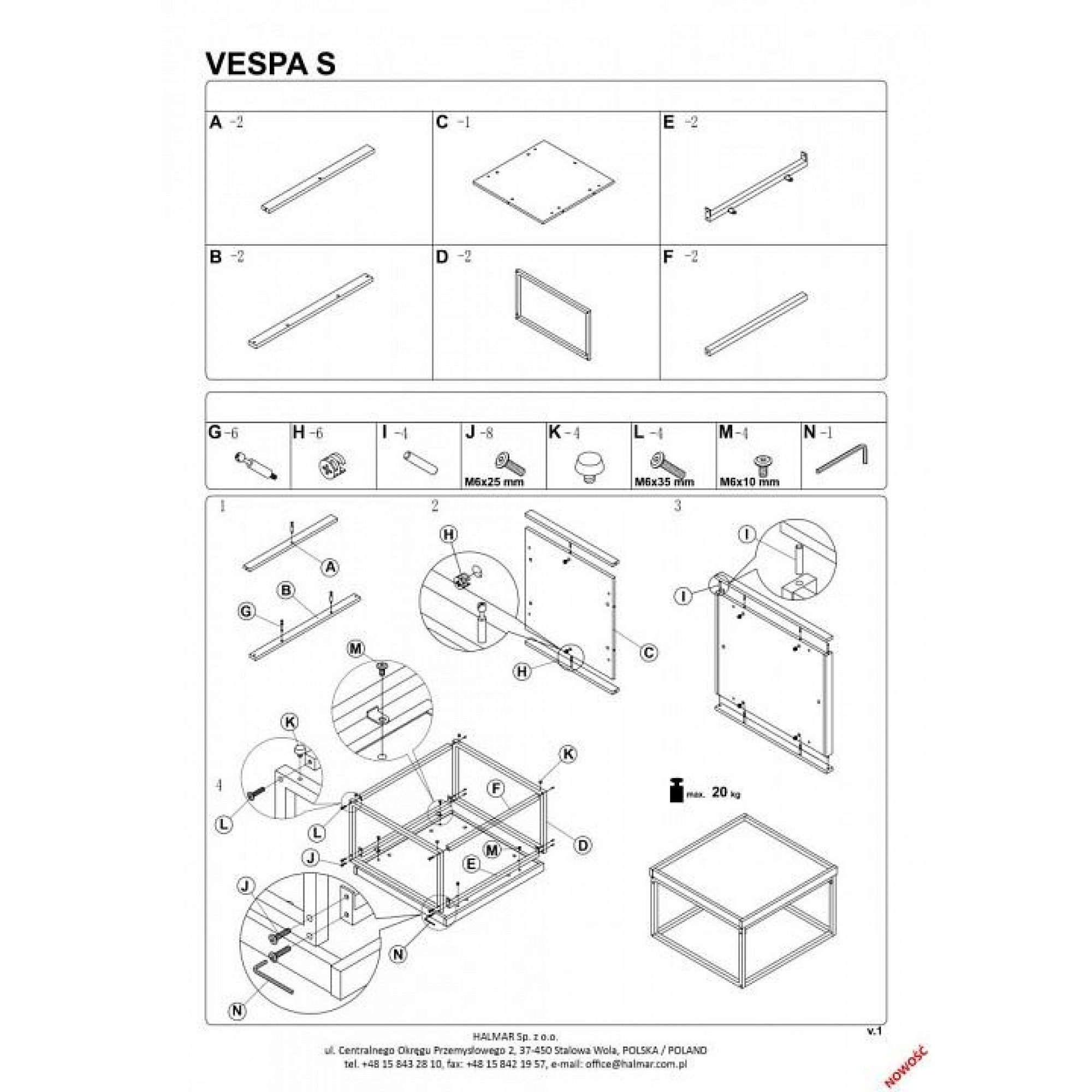 Стол журнальный Vespa V-CH-VESPA_S-LAW