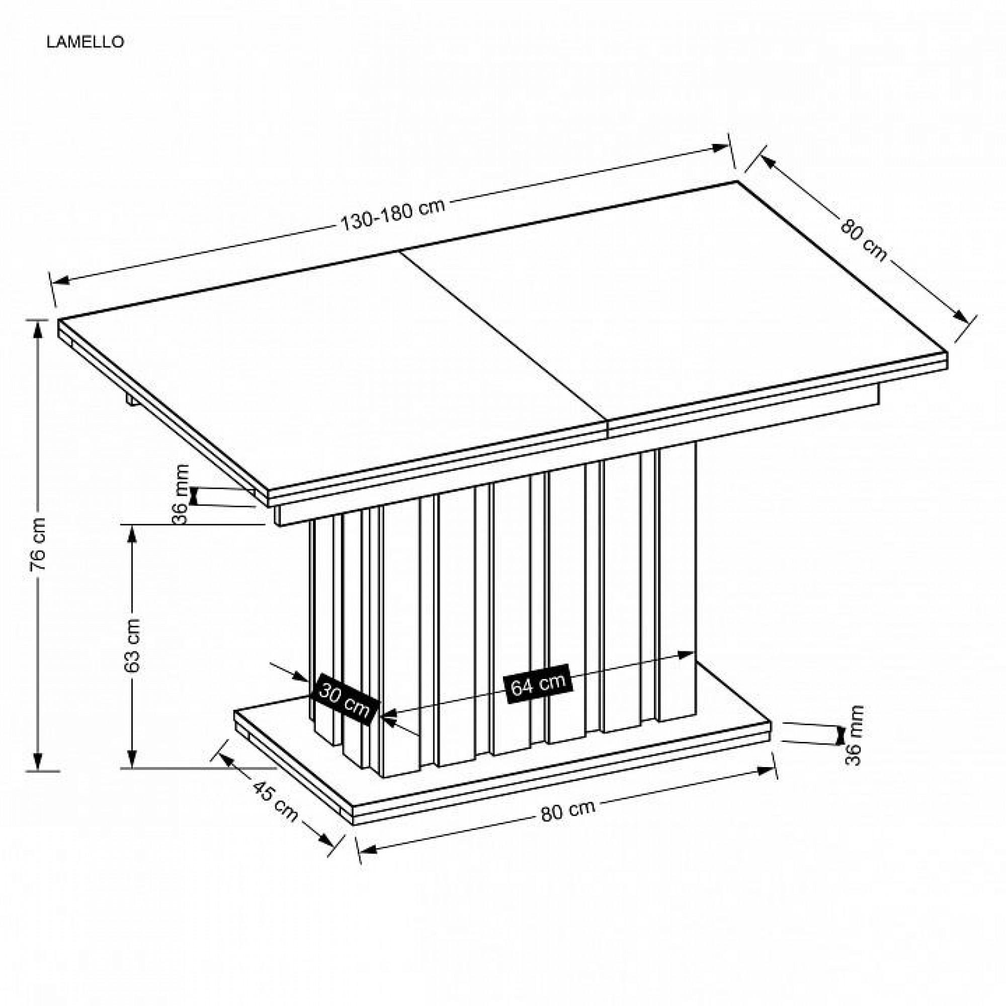 Стол обеденный Lamello    HLM_V-PL-LAMELLO-ST