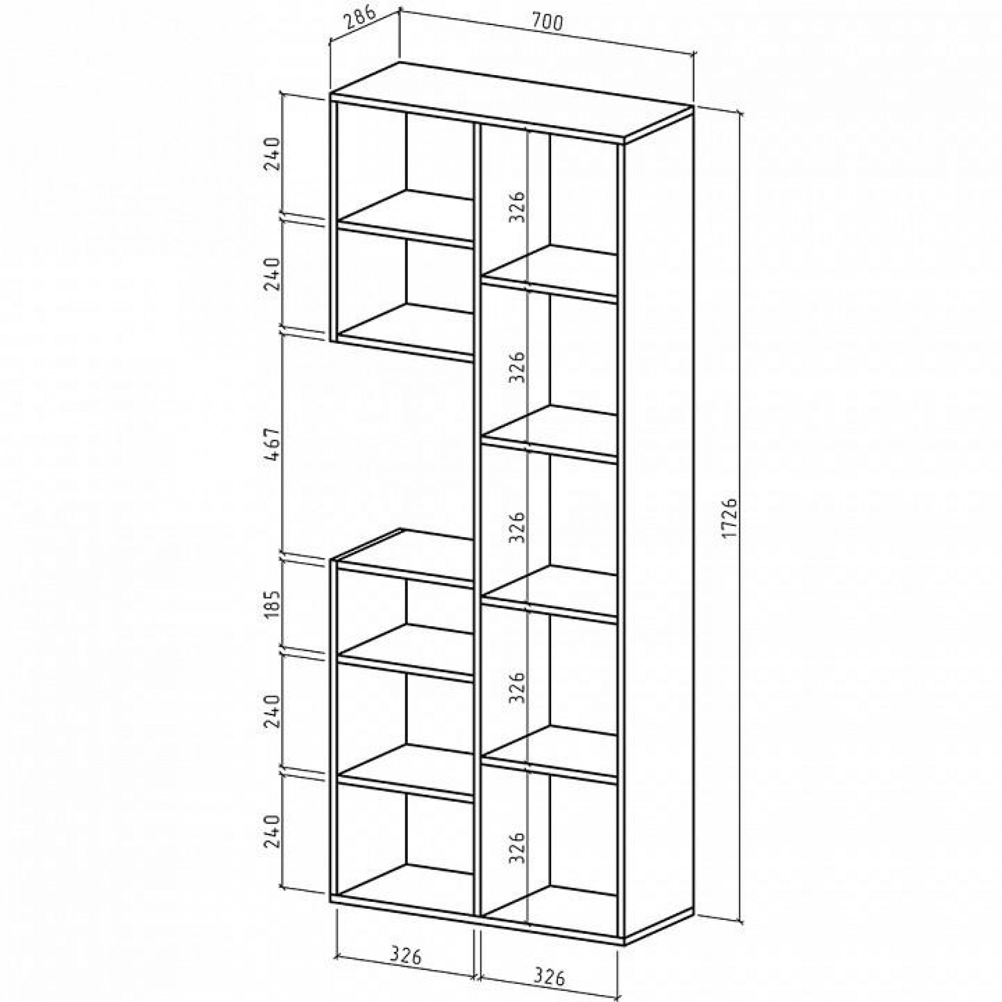 Стеллаж Феликс-2    MAS_FKS-2-DS