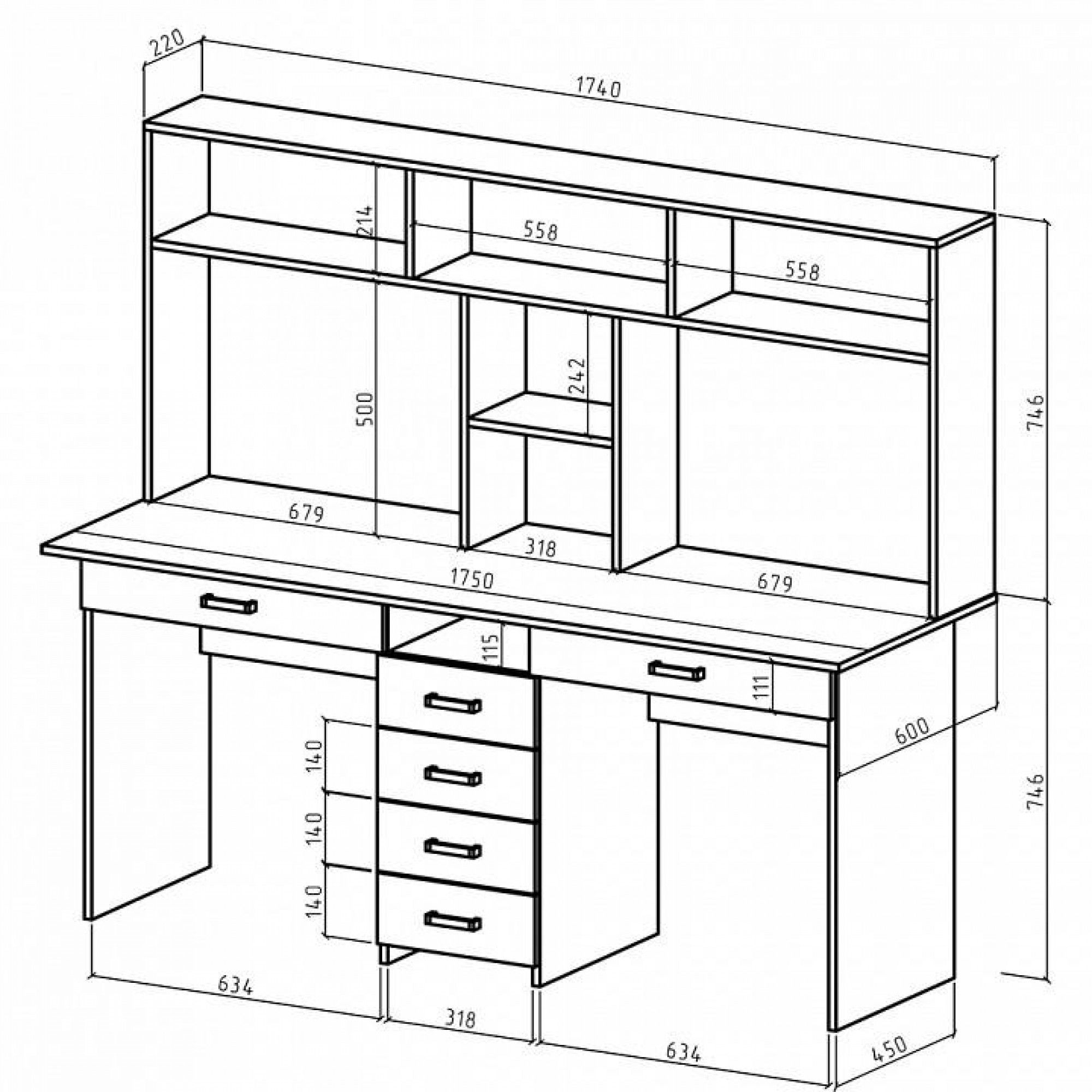 Стол компьютерный Лайт-11Я СН    MAS_PSLT-11YA-SN-DS