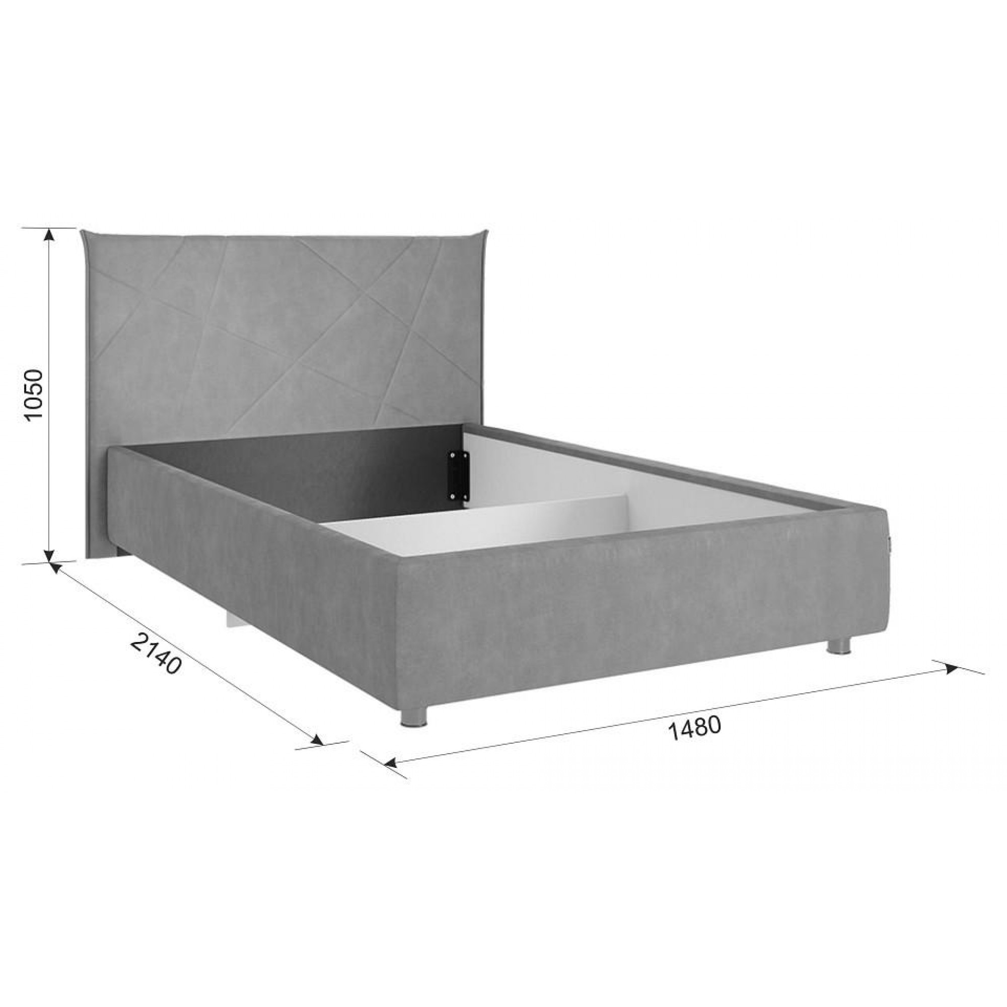 Кровать полутораспальная Квест    MBS_KM1-2-17-2076