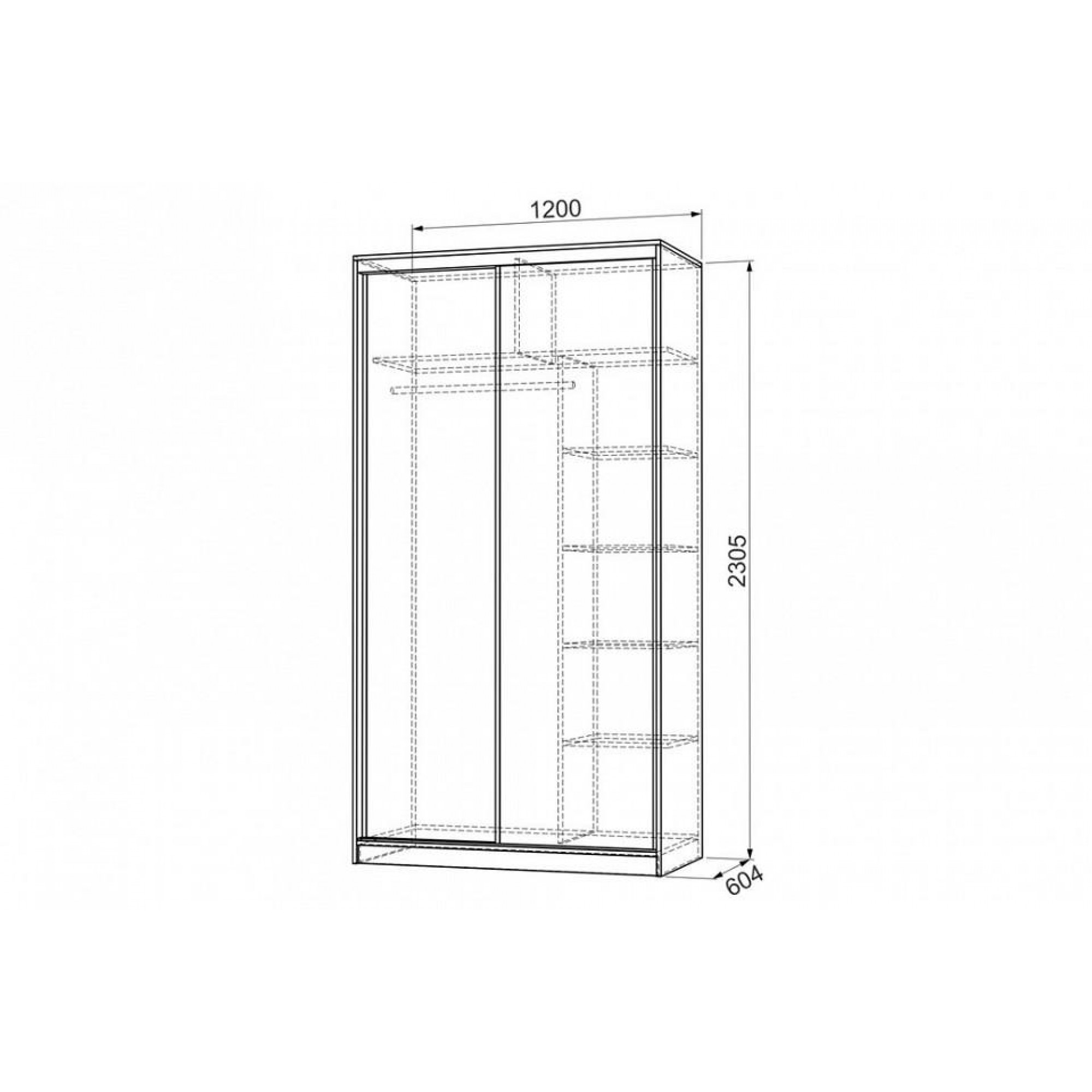 Шкаф-купе Рио 4-600 волны 2    MBS_SK-04R40_0144