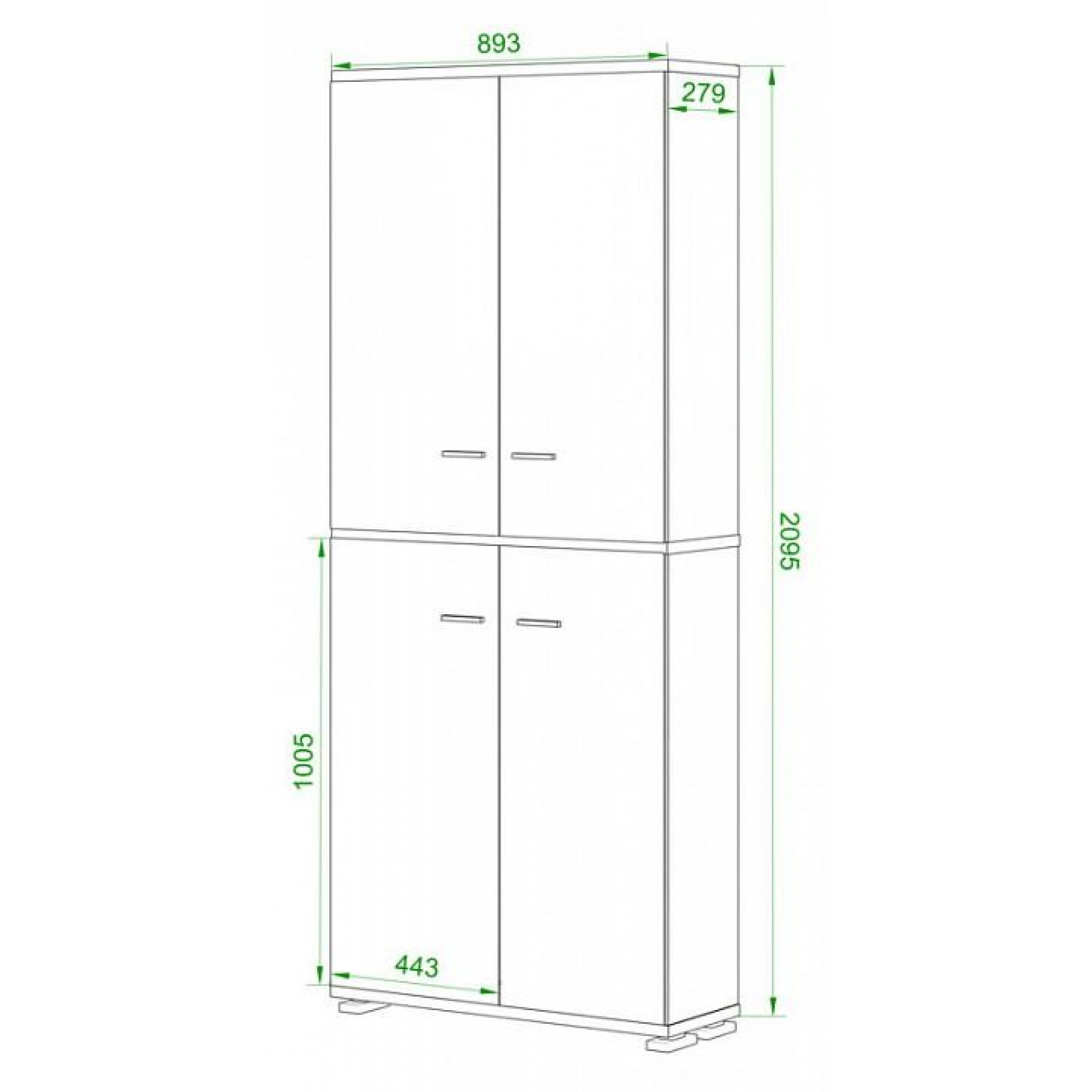 Шкаф книжный Домино нельсон ПУ-30-3    MER_PU-30-3_BEN