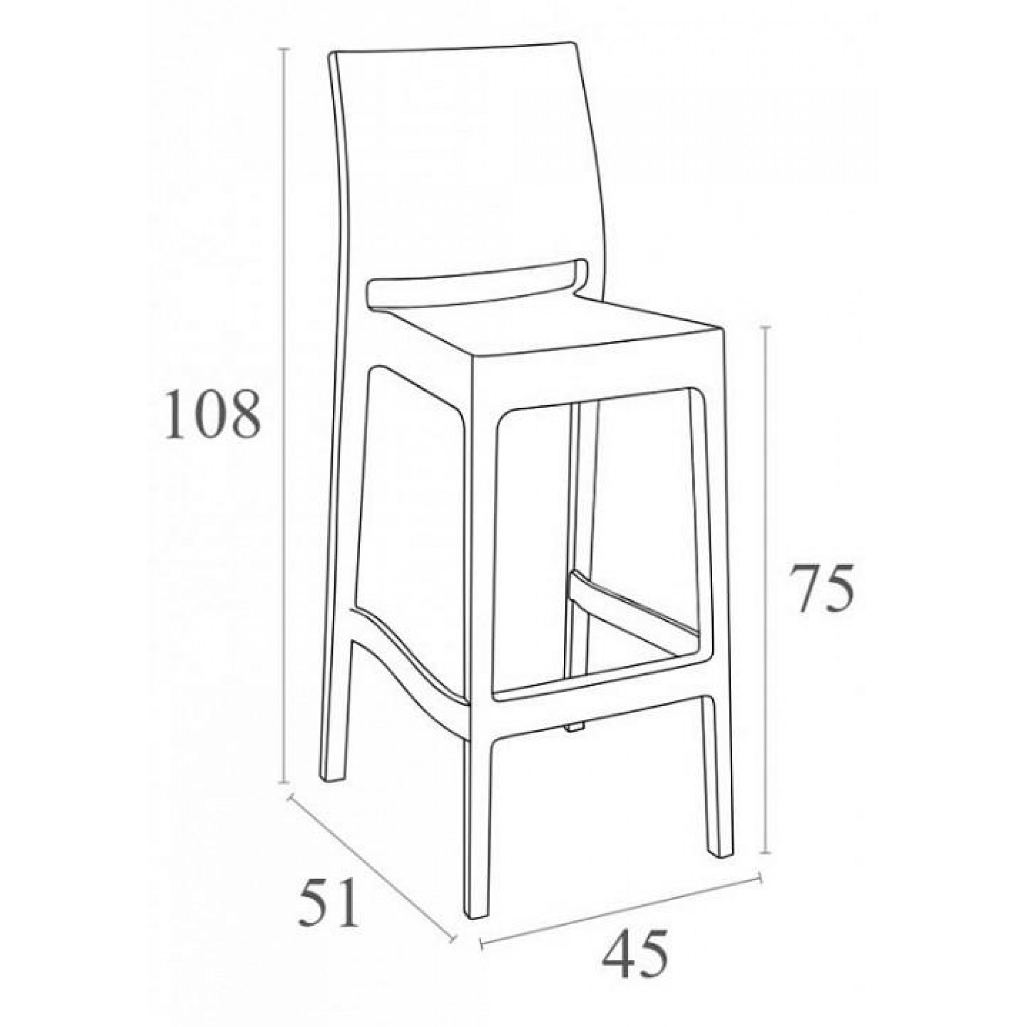 Стул барный Maya    SGD_234-099-6168
