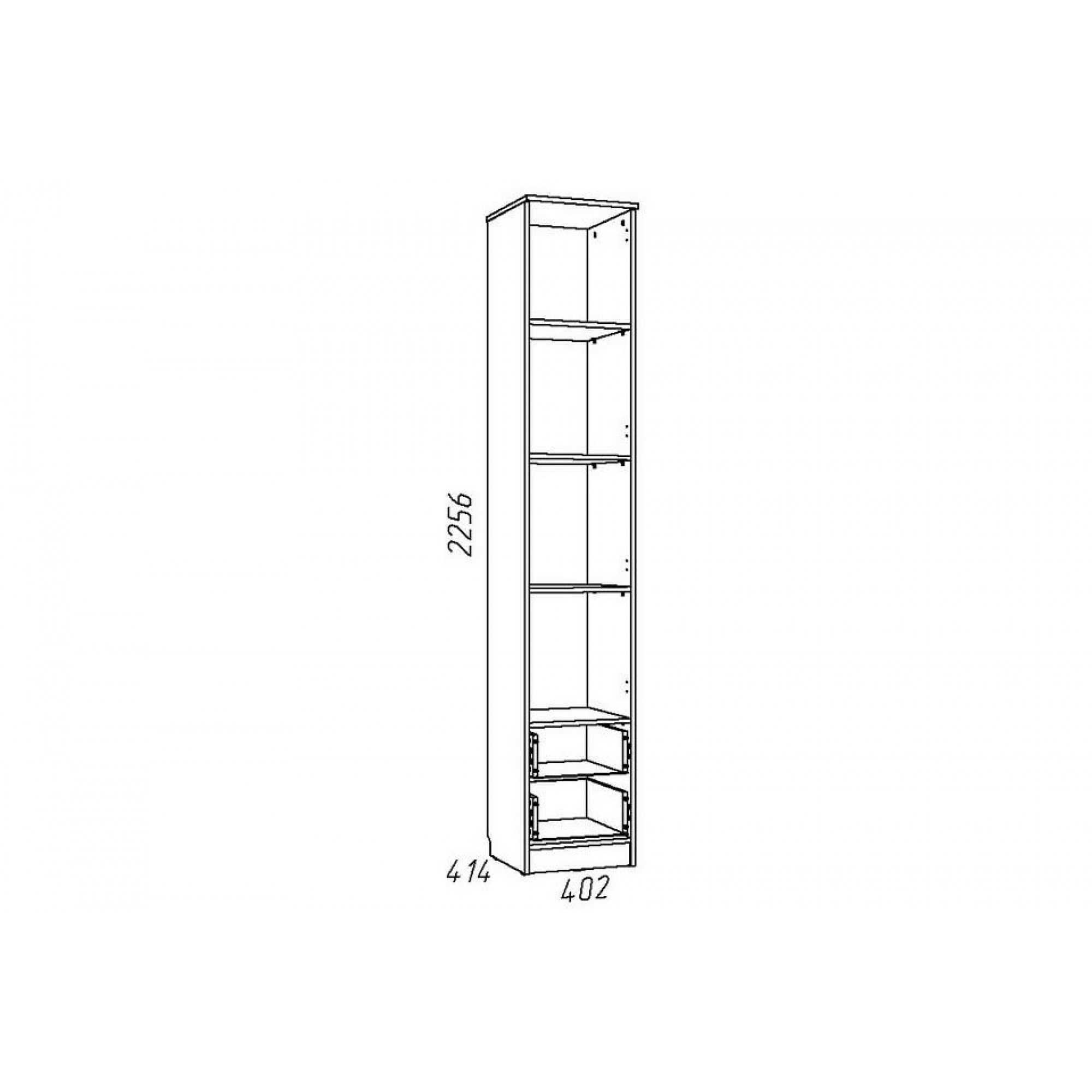 Шкаф для белья Акварель НМ 013.01-02 М1    SLV_ML301434