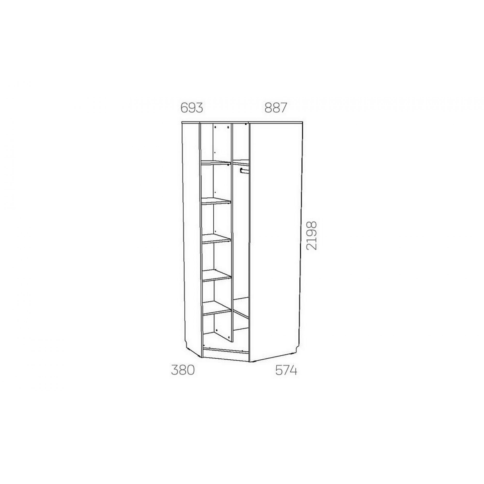 Шкаф платяной Оливия НМ 014.11    SLV_ML354869705