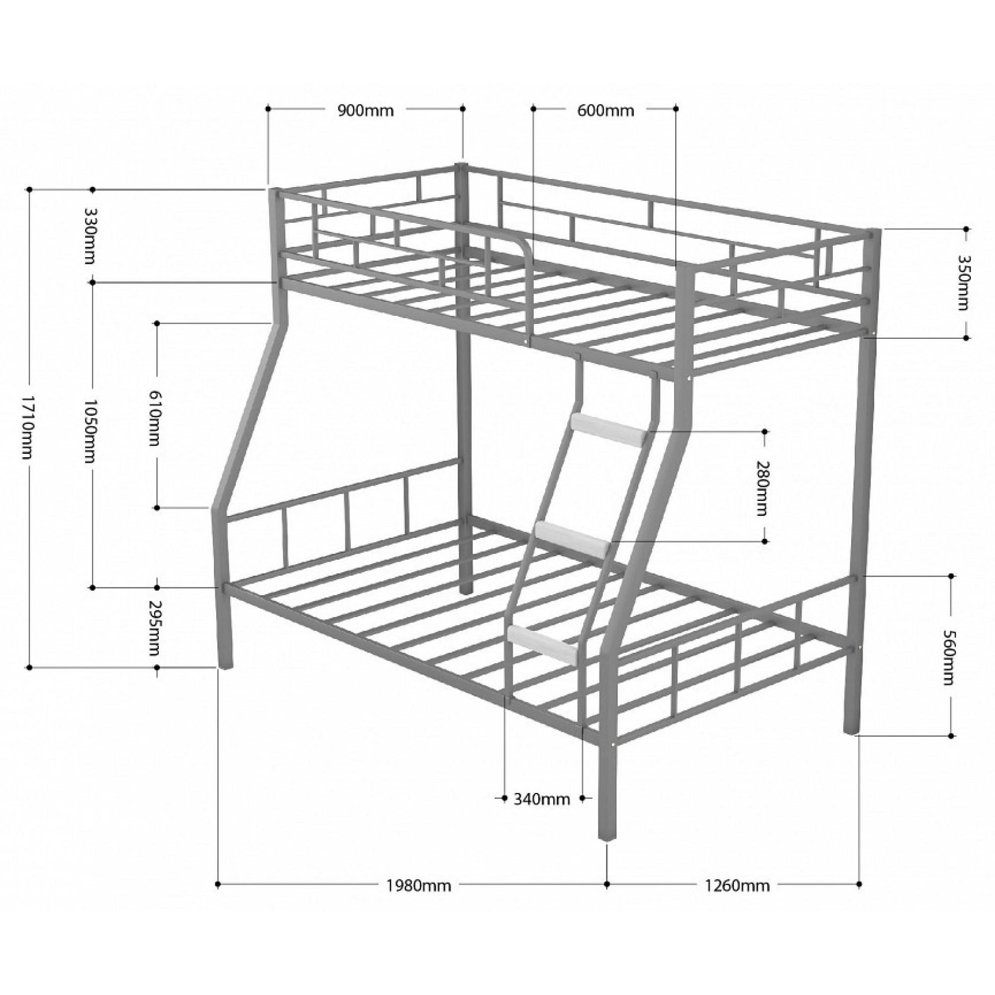 Кровать двухъярусная Радуга    FSN_4s-rad-3015_ya-zel