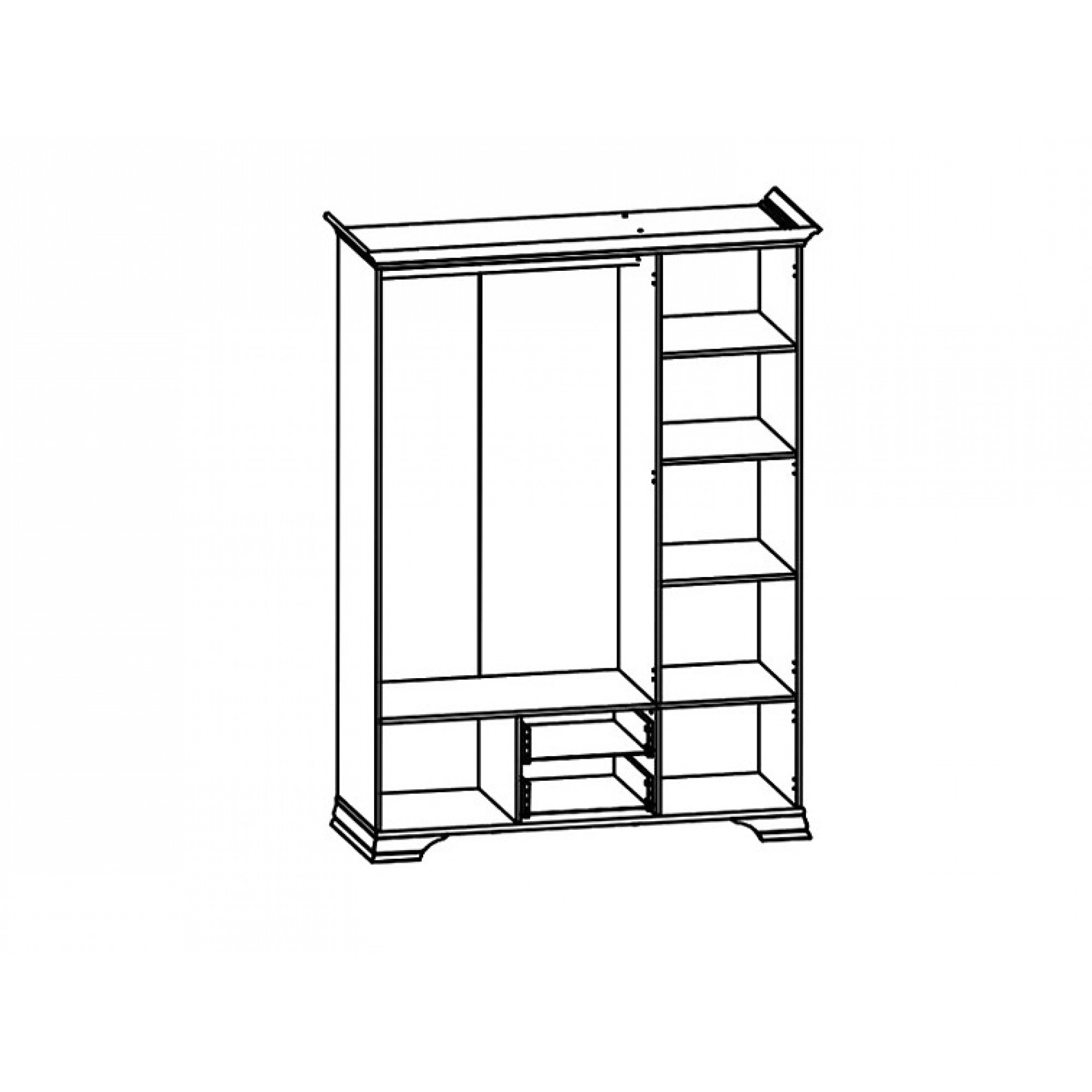 Шкаф платяной Кентаки S132-SZF5D2S    BRW_00009815