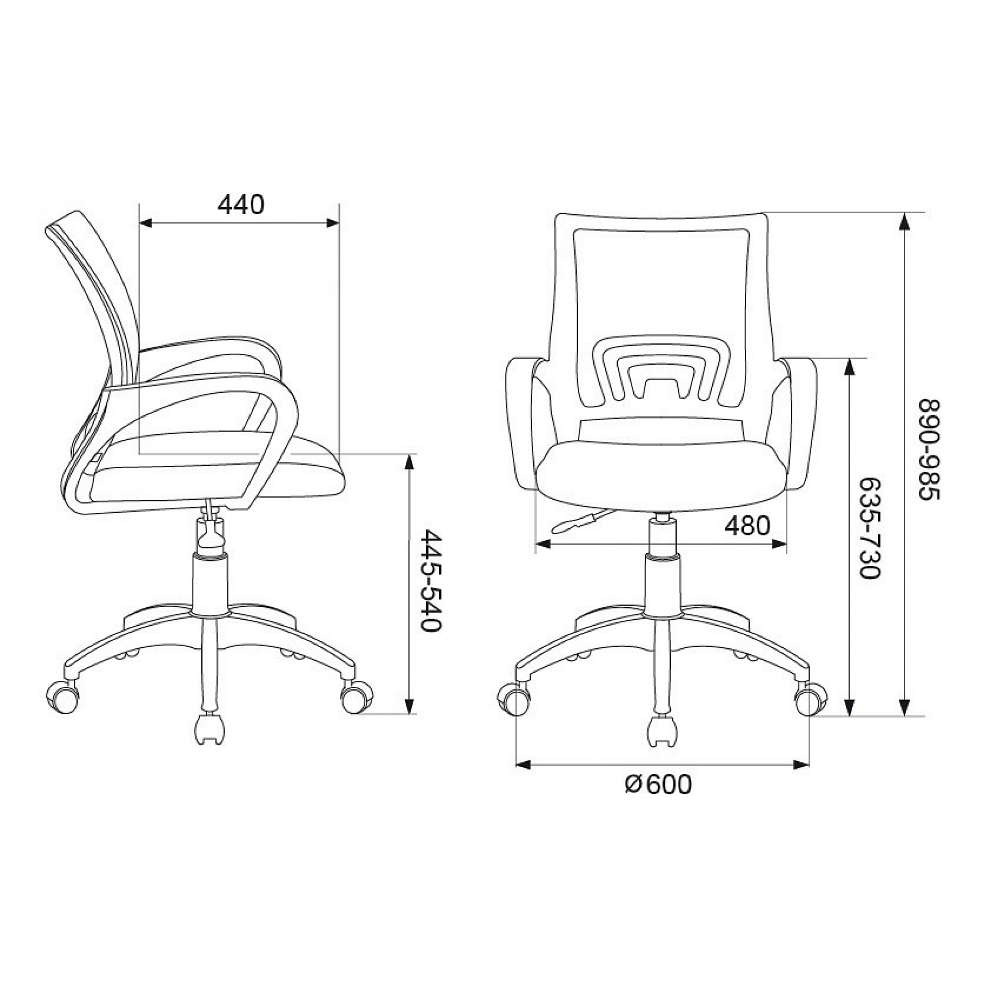 Кресло компьютерное CH-W695NLT/PK/TW-13A    BUR_1483036