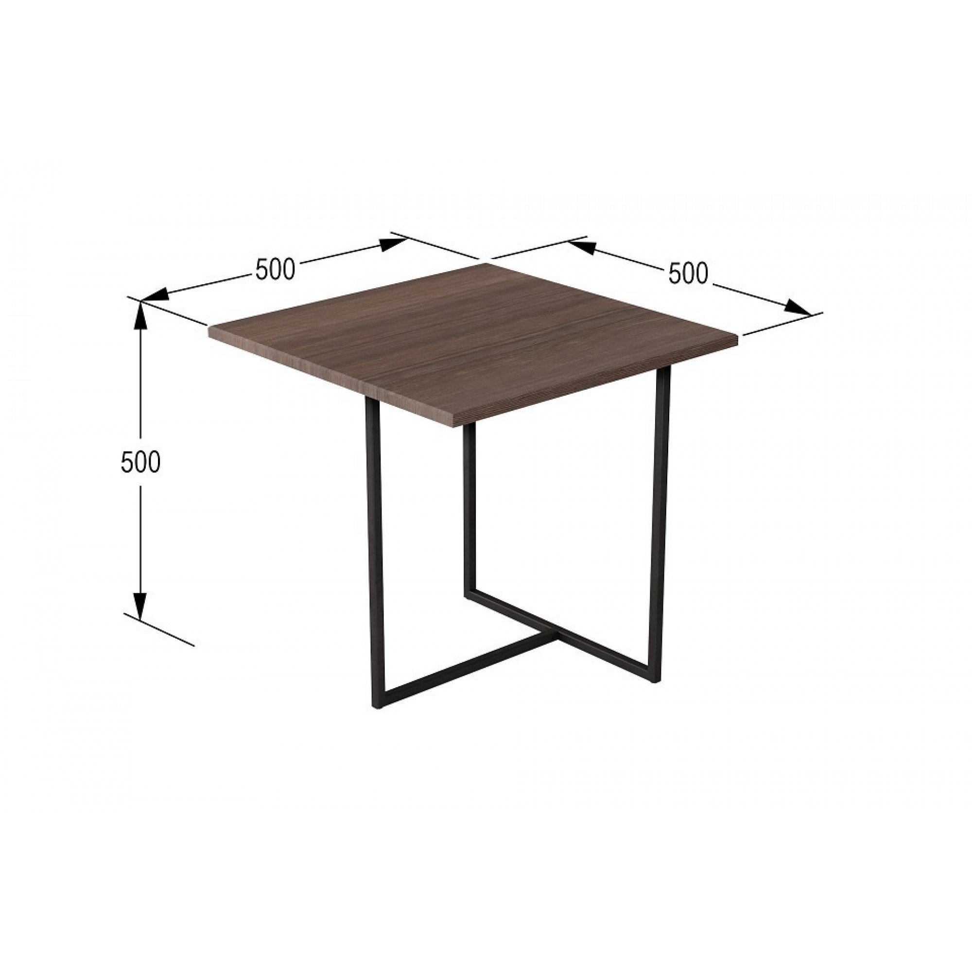 Стол журнальный Бекко древесина коричневая светлая древесина 500x500x500(KLF_2563458301)